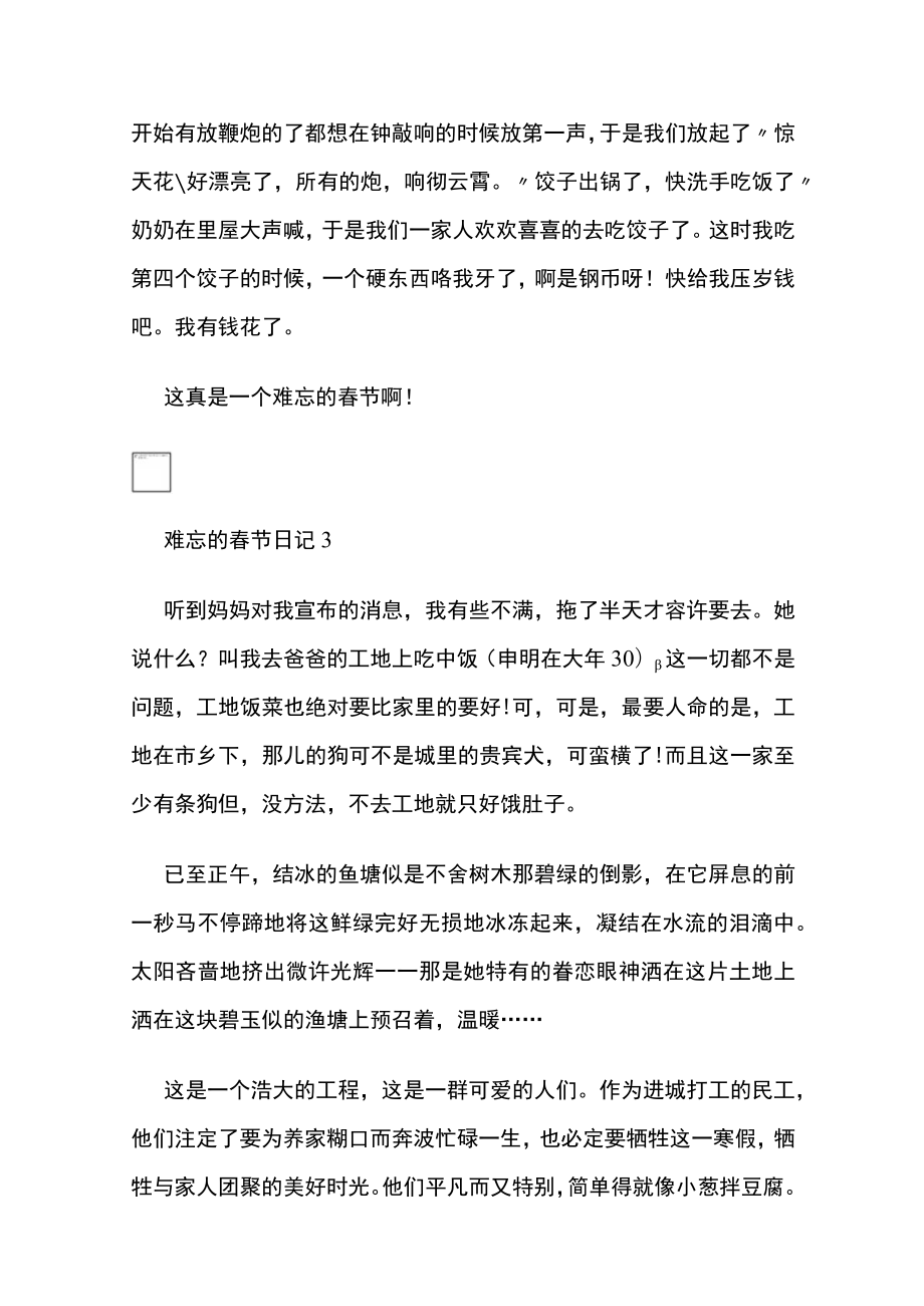 2023年版范文：难忘的春节（15篇）.docx_第3页