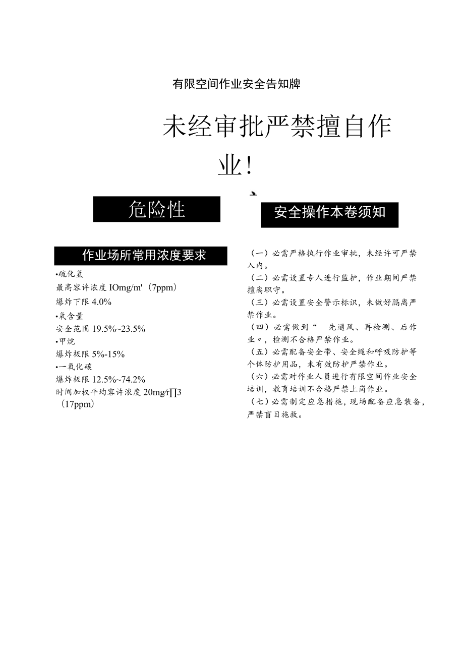 30 有限空间作业安全告知牌.docx_第1页