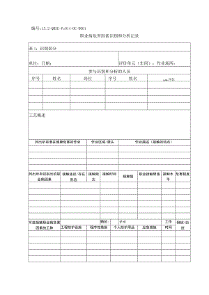 L3.2-QHSE-Pc014-OC-R001 职业病危害因素识别和分析记录.docx