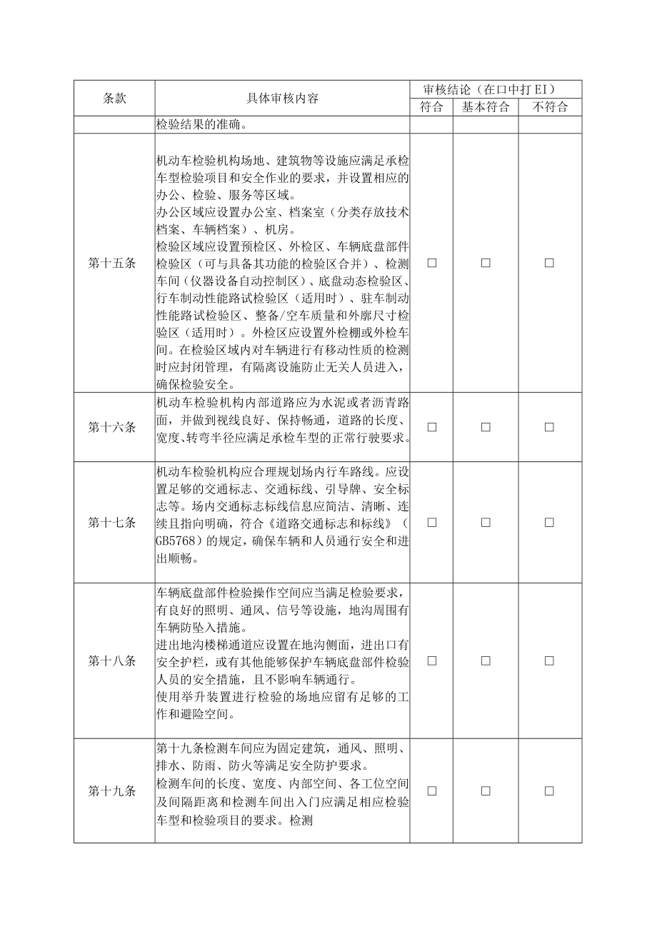 2023年度机动车检验机构内部审核表.docx_第3页