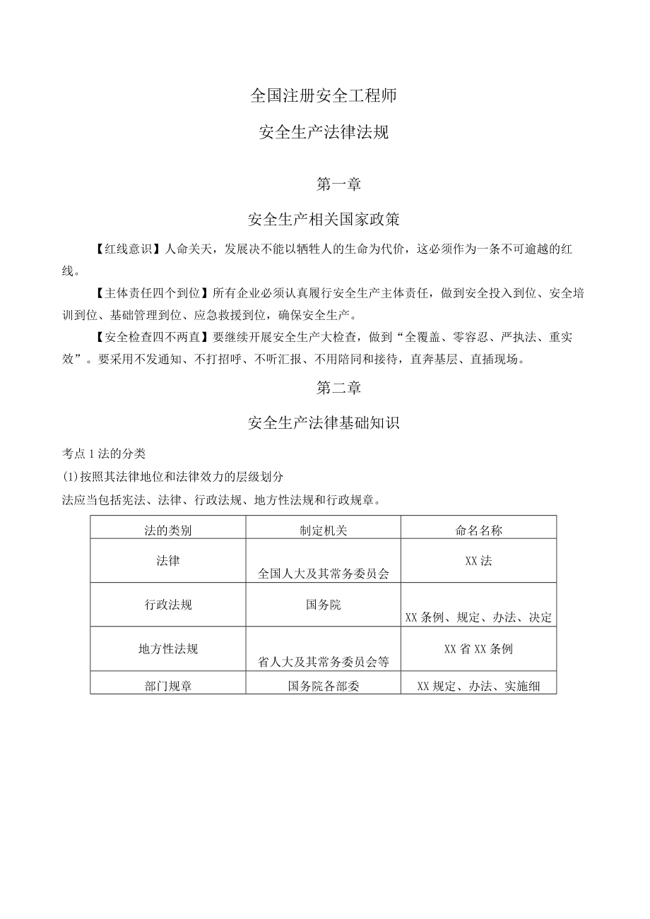 2022年中级注册安全工程师《安全生产法律法规》强化重点押题.docx_第1页