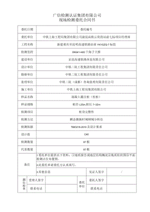 6#墩自检：现场委托合同（基桩低应变） -自检.docx