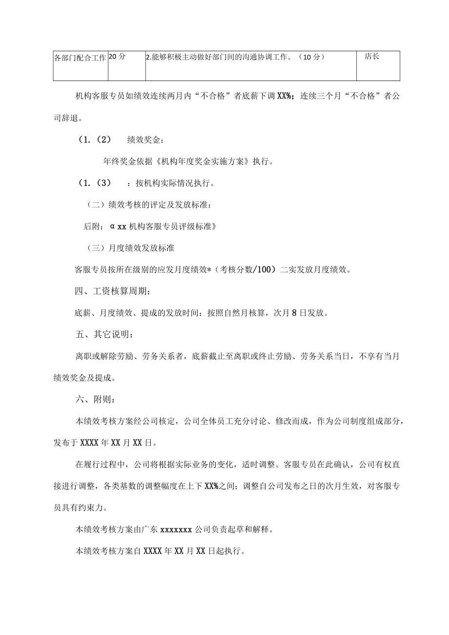 2022年客服专员绩效考核方案.docx_第2页