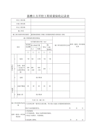 2.34基槽土方开挖工程质量验收记录表.docx