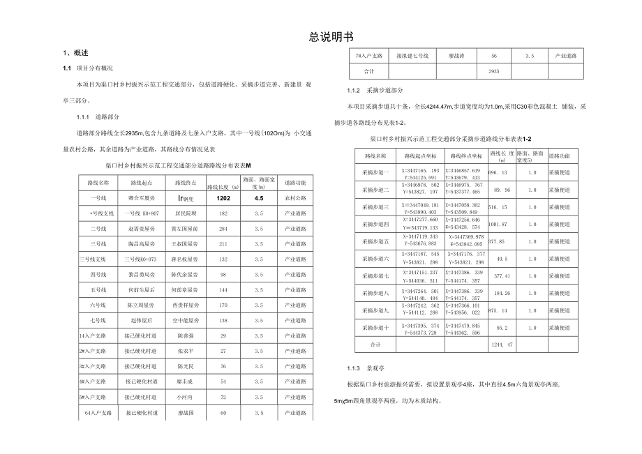 乡村振兴示范工程总说明书.docx_第1页