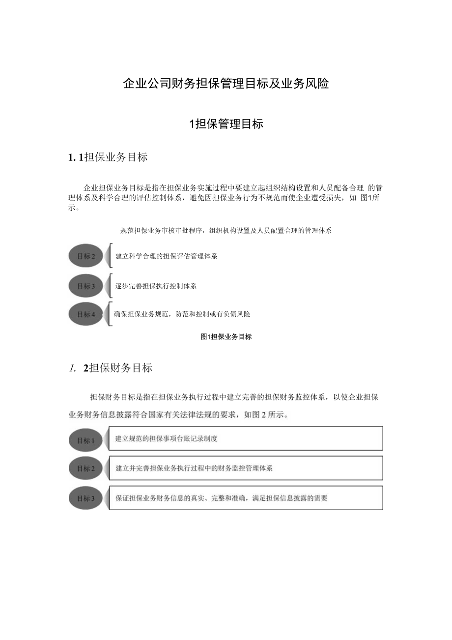 企业公司财务担保管理目标及业务风险.docx_第1页