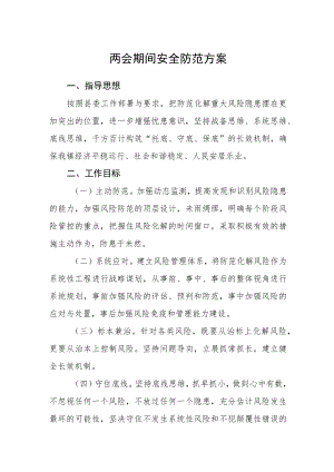 两会期间安全防范方案.docx