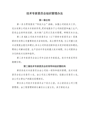 公司技术专家委员会组织管理办法.docx