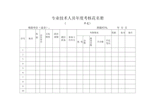 专业技术人员 考核花名册.docx