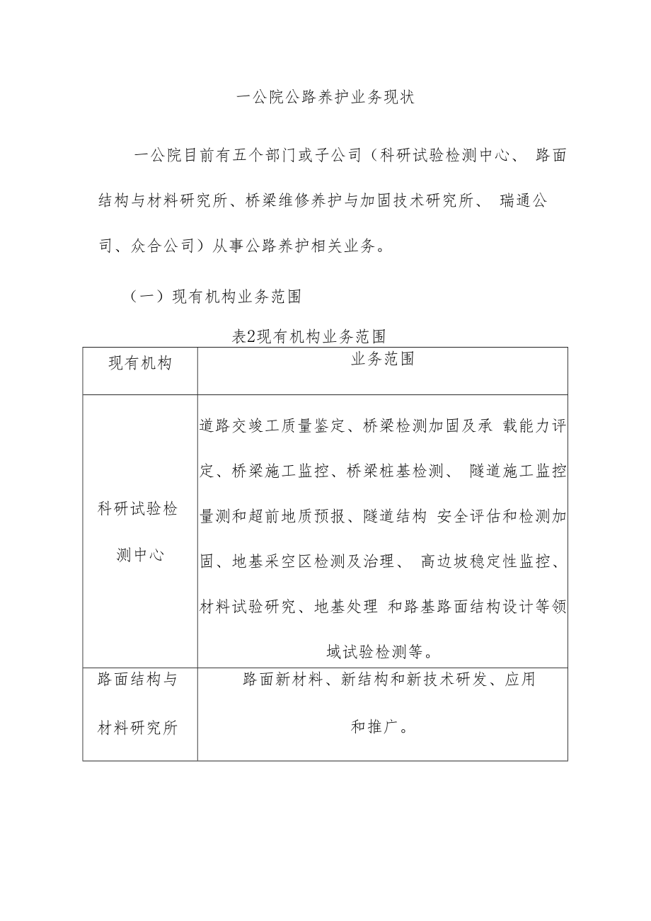 一公院公路养护业务现状.docx_第1页