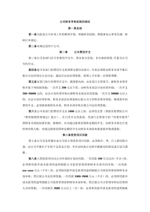 公司财务审批权限的规定.docx