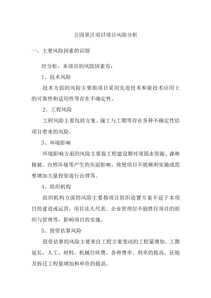 公园景区项目项目风险分析.docx