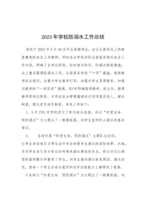 2023年学校夏季防溺水工作总结七篇.docx