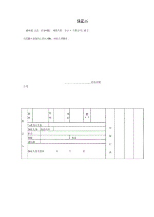 【试用与合同】第六节 保证书.docx