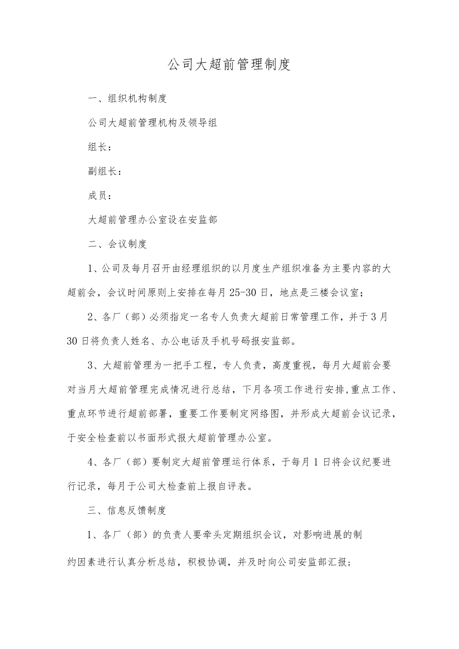 公司大超前管理制度.docx_第1页