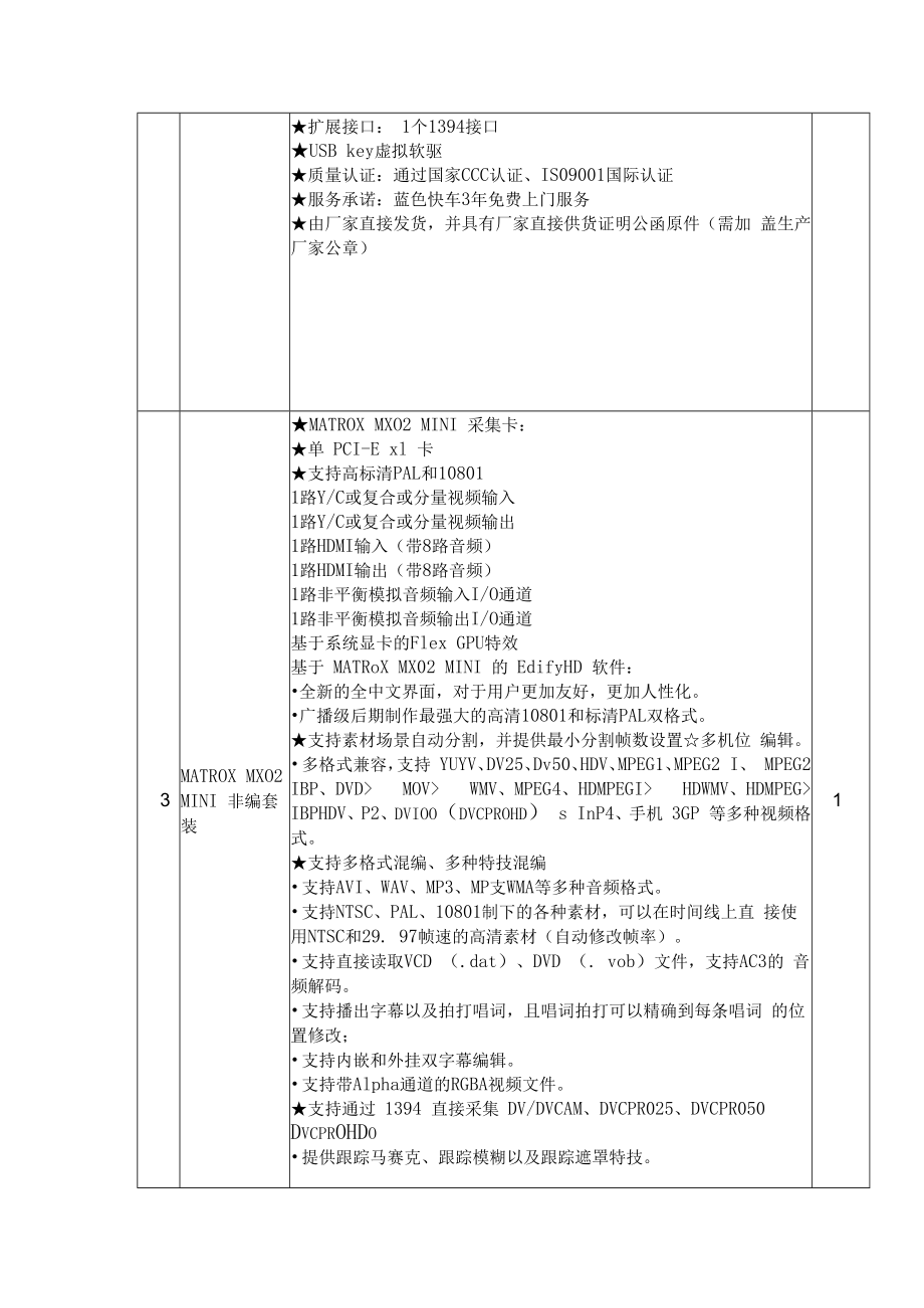 三维动画实训及后期非编渲染实训室配置表.docx_第2页