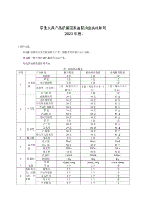 6 学生文具产品质量国家监督抽查实施细则（2023年版）.docx