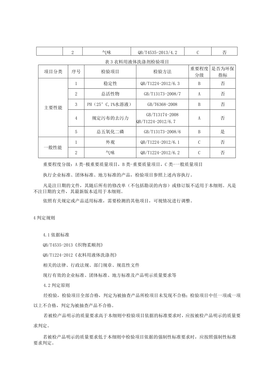 2023年河北省衣料用液体洗涤剂产品质量监督抽查实施细则.docx_第2页