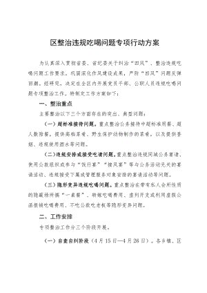 区整治违规吃喝问题专项行动方案.docx