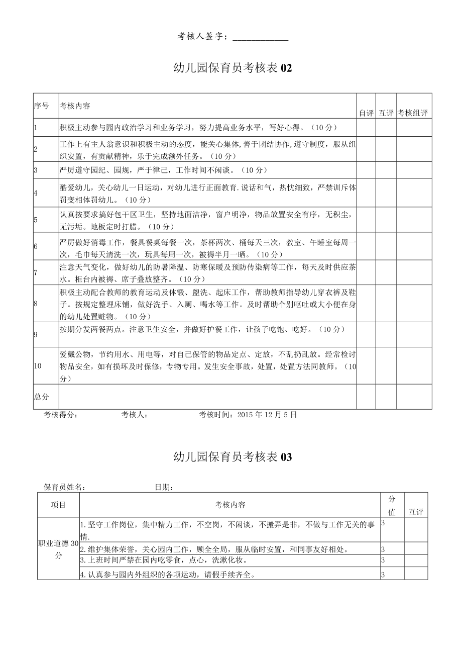 保育员工作考核表表模板.docx_第2页