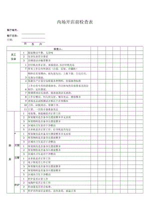 内场开店前检查表.docx