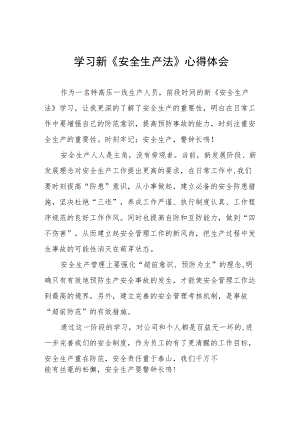 应急管理学习新《安全生产法》心得体会十篇.docx