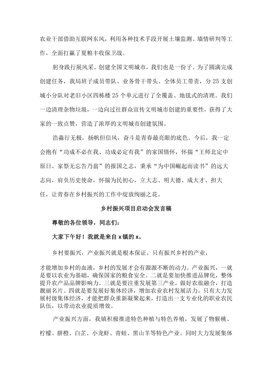 国企单位开展乡村振兴项目启动仪式发言稿 4份.docx_第2页