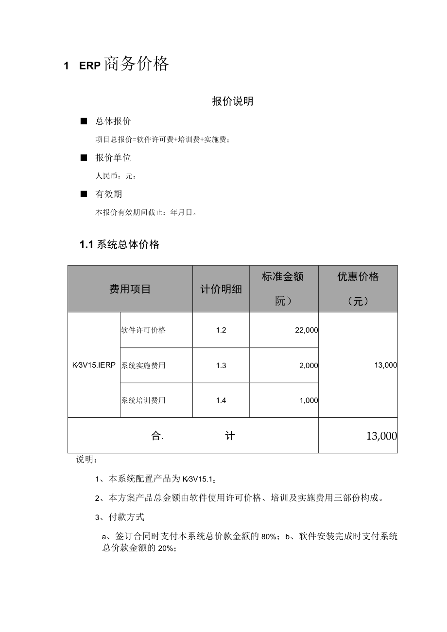 国际技术有限公司信息化管理系统商务报价方案.docx_第2页