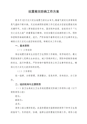 医院灾后救灾防病工作方案.docx