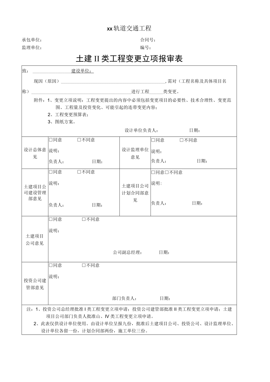 土建II类工程变更立项报审表.docx_第1页