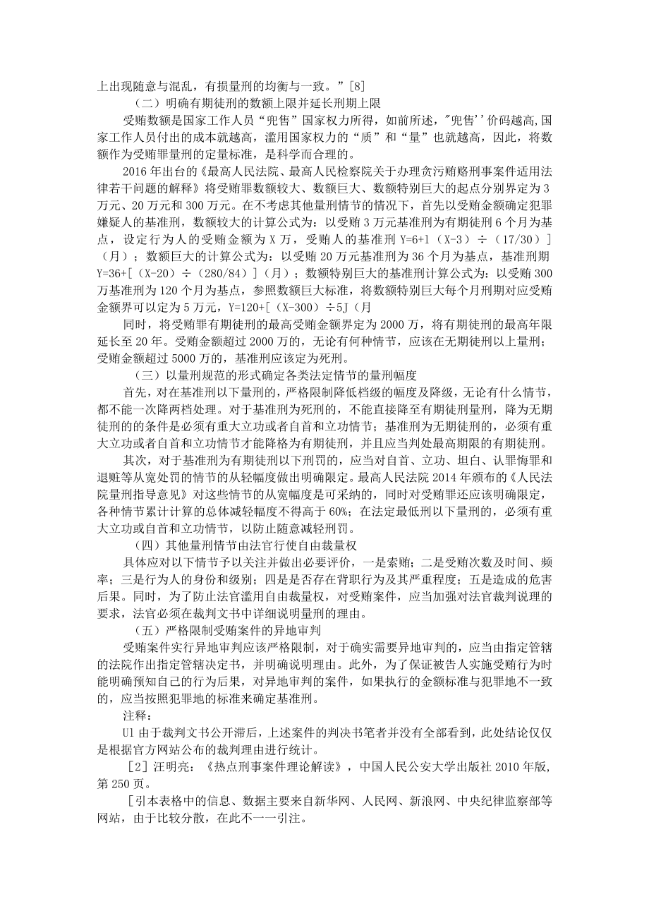 受贿罪量刑规范化研究 附认罪认罚从宽制度中量刑建议问题研究.docx_第3页