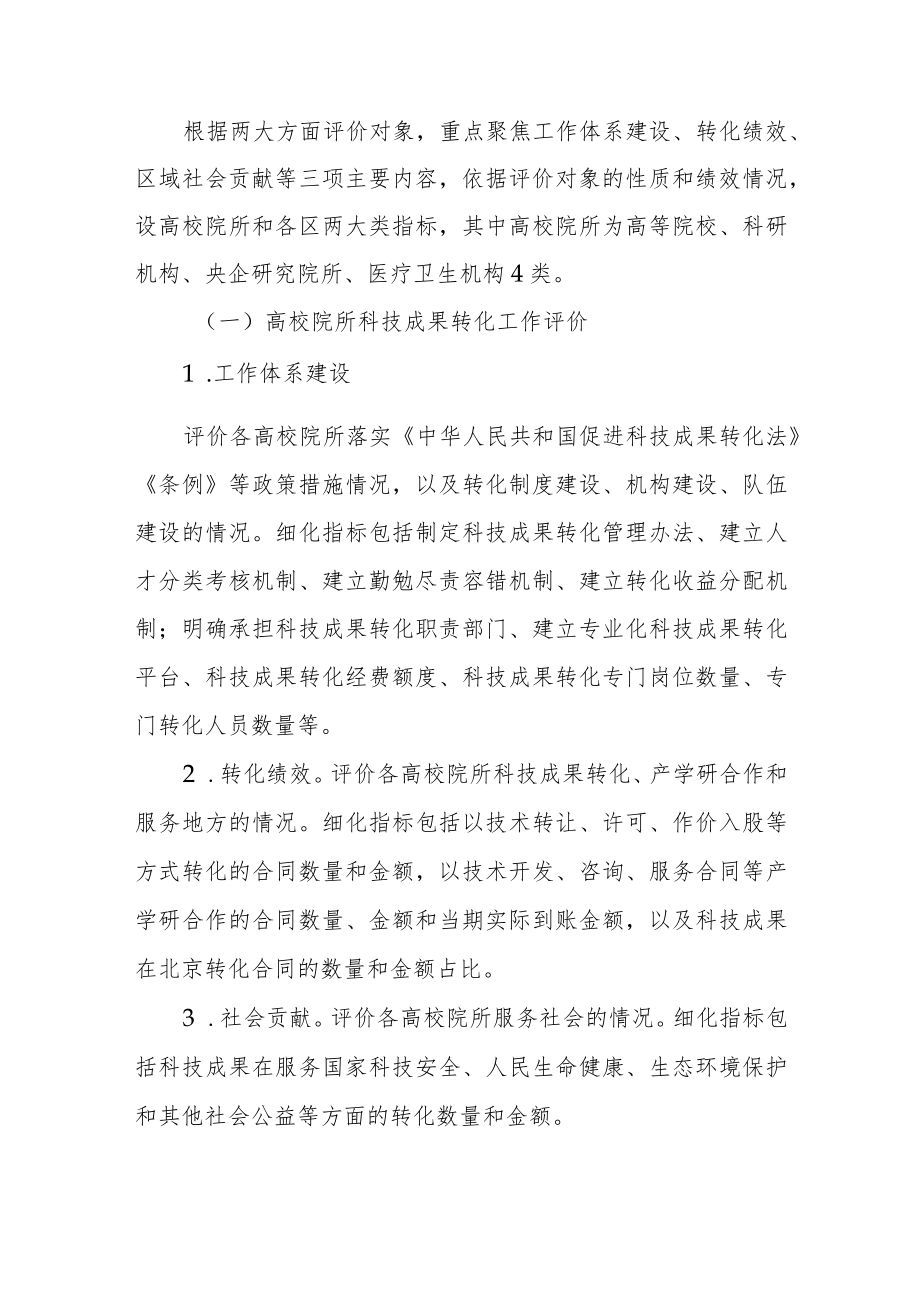 北京市科技成果转化工作评价方案.docx_第2页