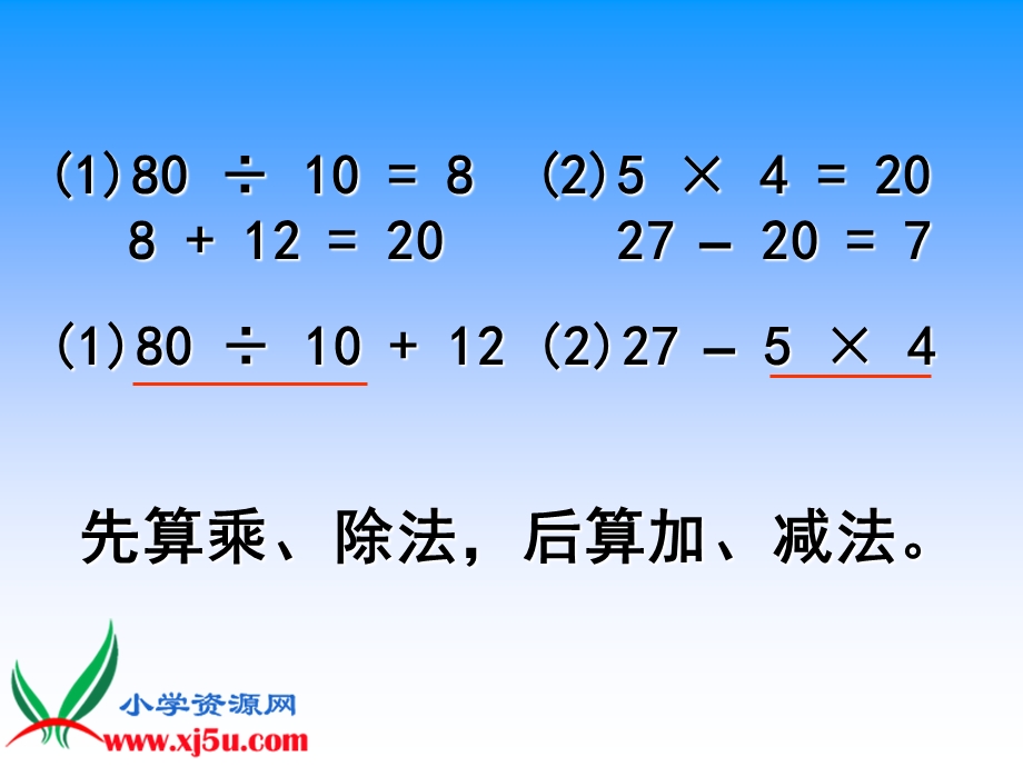 (苏教版)四年级数学下册课件_不含括号的三步混合运算.ppt_第3页