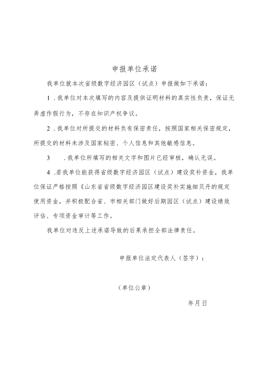 山东省省级数字经济园区（试点）申报书模板.docx_第2页