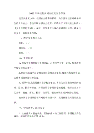 2023年学校开展防灾减灾救灾专项工作实施方案 合计4份.docx