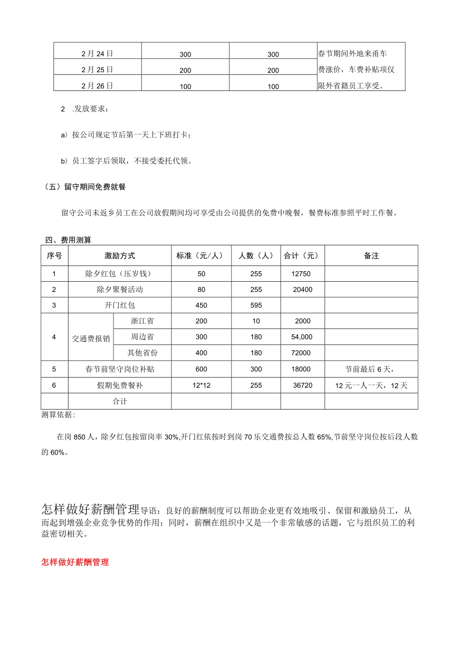 春节期间一线员工激励方案模板.docx_第3页