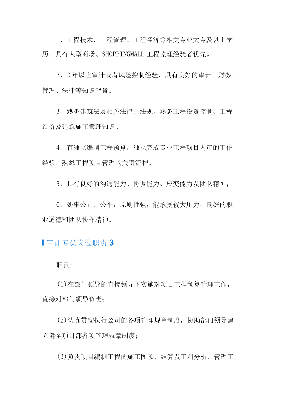 审计专员岗位职责.docx_第3页