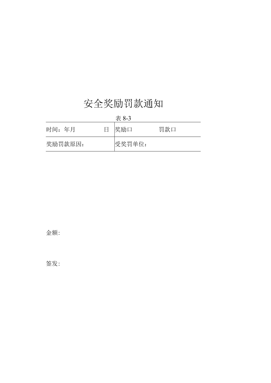 安全奖励罚款通知模板.docx_第1页