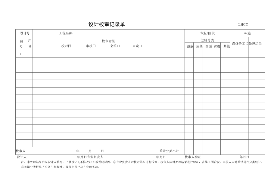 实施设计校审记录单.docx_第1页