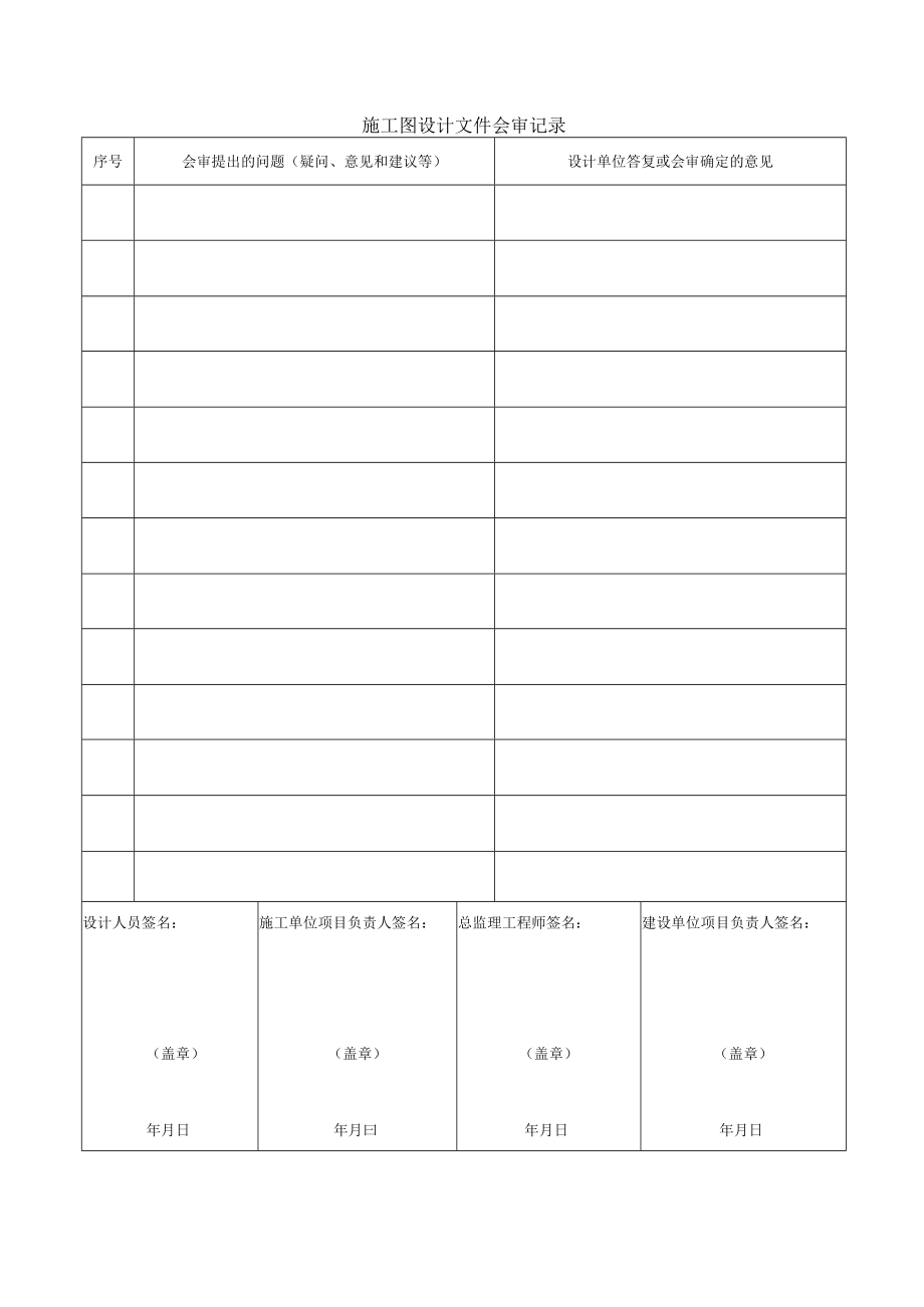 施工图设计文件会审记录.docx_第1页