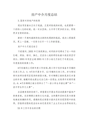 房产中介月度总结.docx