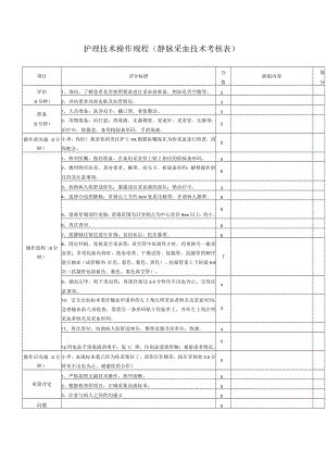 护理技术操作规程（静脉采血技术考核表）.docx