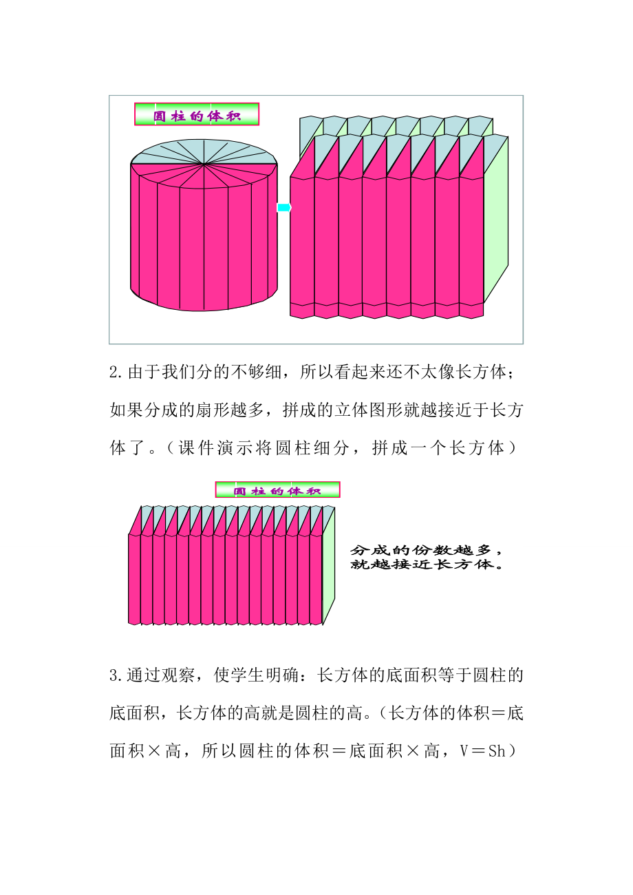 圆柱体积计算公式推导教学设计.doc_第3页