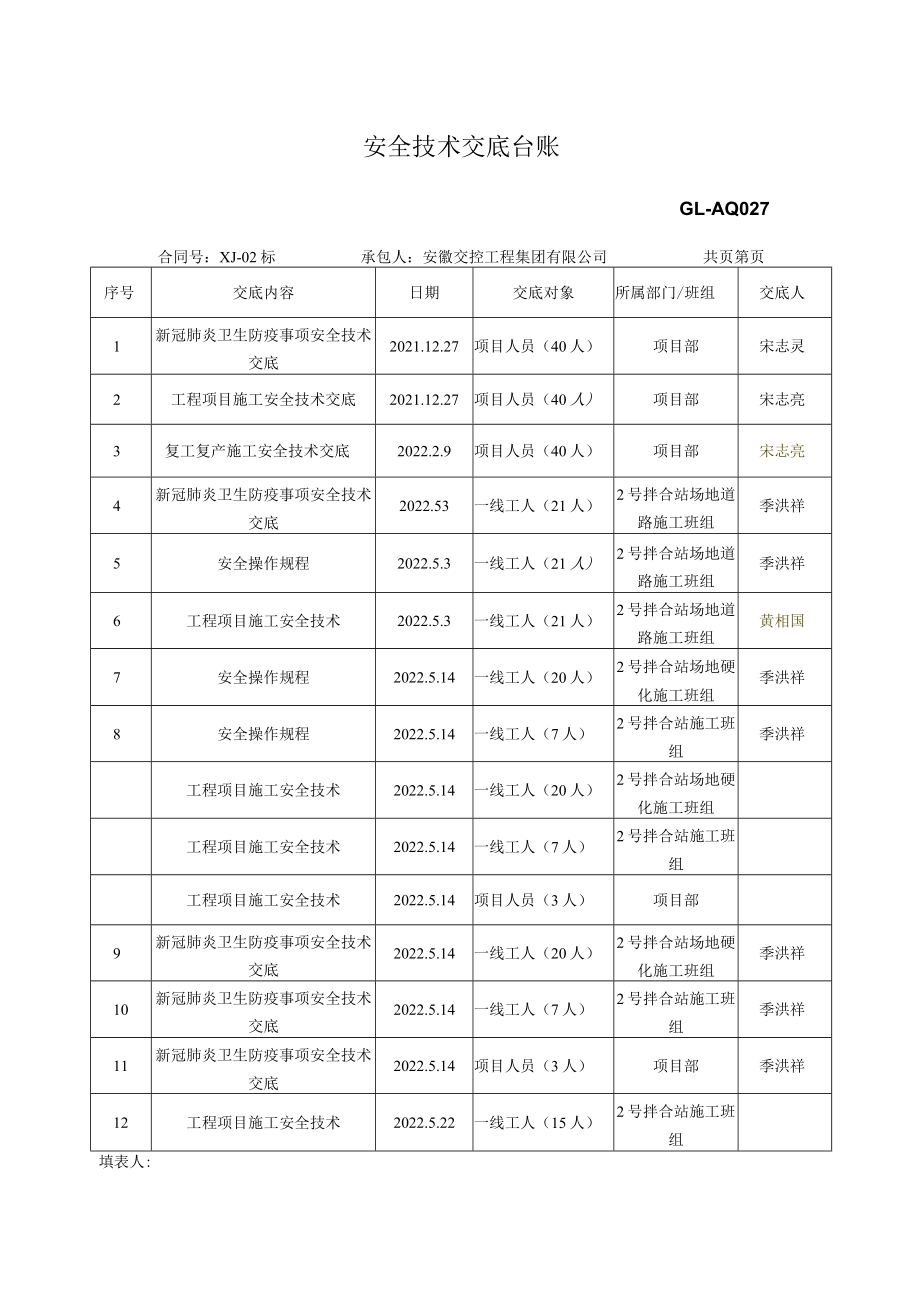 宣泾安全交底台账.docx_第1页