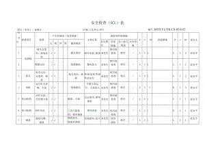 安全检查(SCL)表 MTO.docx