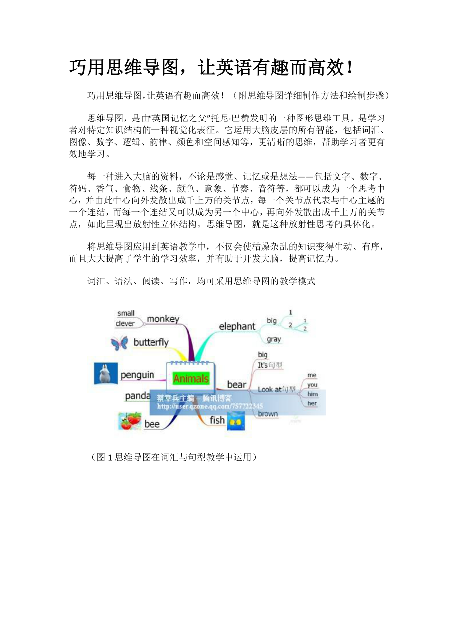 巧用思维导图让英语有趣而高效.doc_第1页