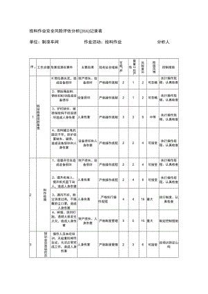 投料作业安全风险评估分析（JHA）记录表.docx