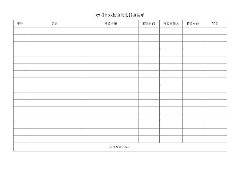 建筑施工隐患排查清单.docx_第1页