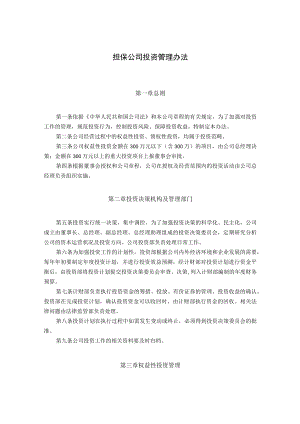 担保公司投资管理办法.docx