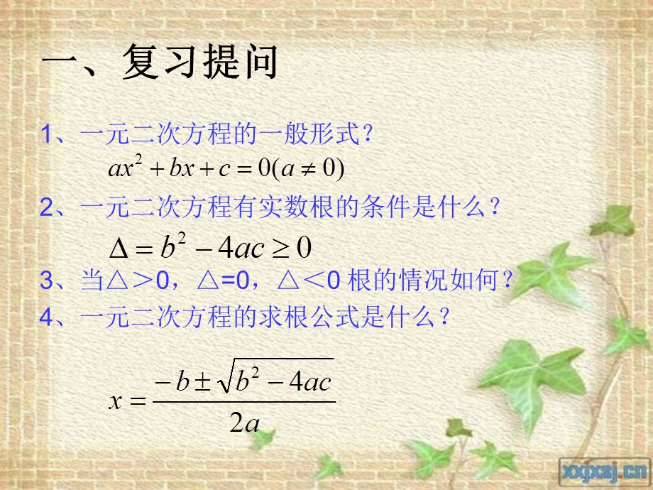 一元二次方程的根与系数的关系.ppt_第2页